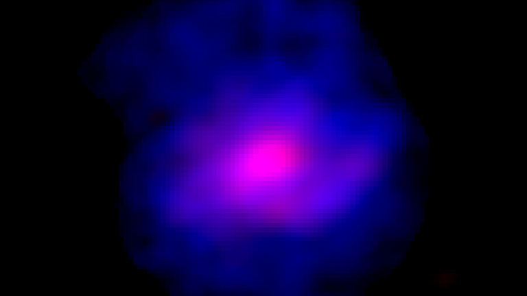 Une image directe de la galaxie, ALESS 073.1, qui «défie l'entendement».  Pic: Université de Cardiff