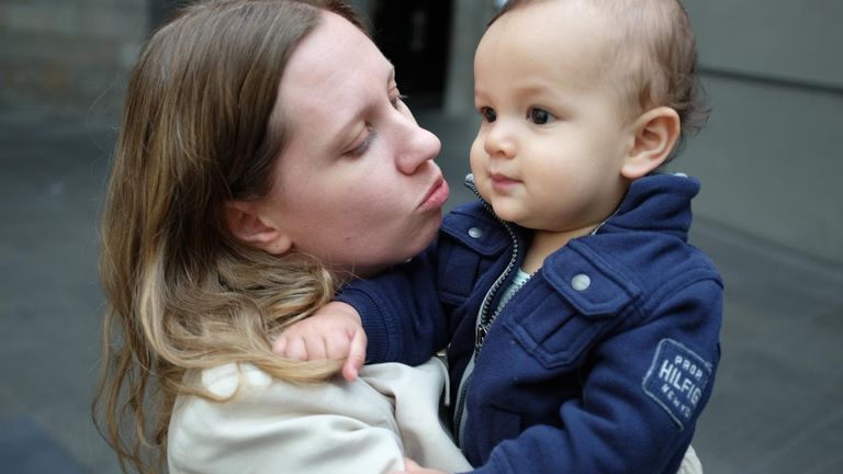 Sarah Copeland et son fils