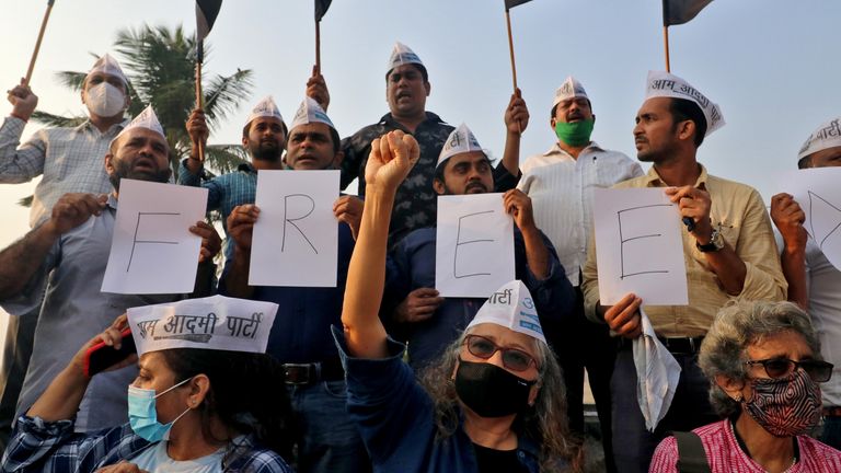 Des manifestations contre l'arrestation de Disha Ravi ont eu lieu en Inde