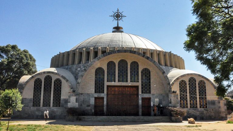 L'église de St Mary de Sion dans la ville historique d'Axum.  Pic: AP