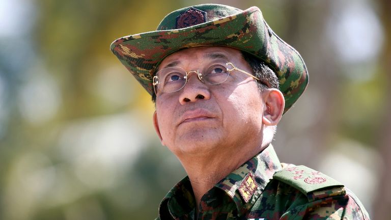 Le commandant en chef de l'armée birmane, le général Min Aung Hlaing