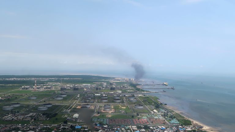 Le terminal pétrolier de Bonny dans le delta du Niger, exploité par Royal Dutch Shell