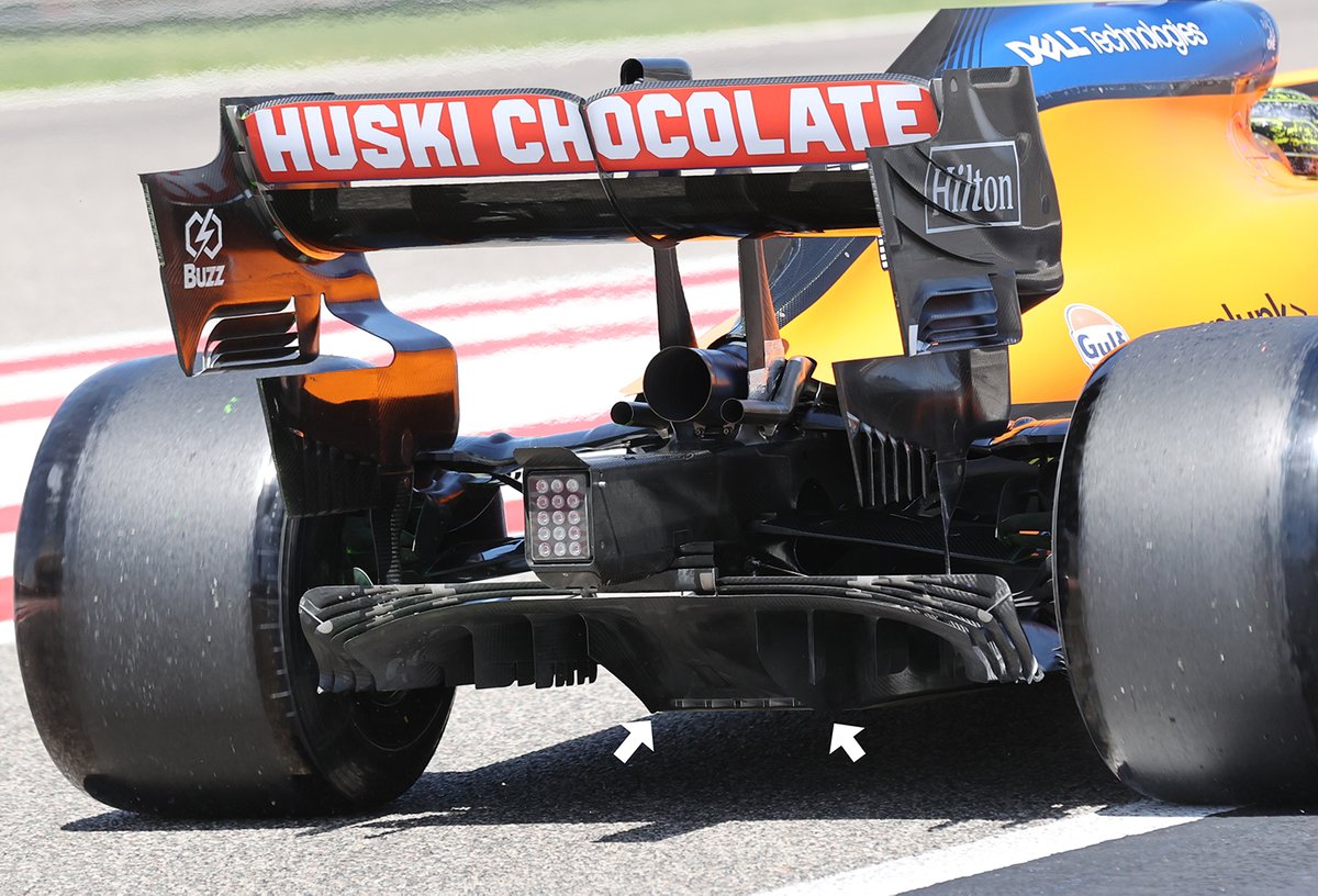 Détail du diffuseur McLaren MCL35M