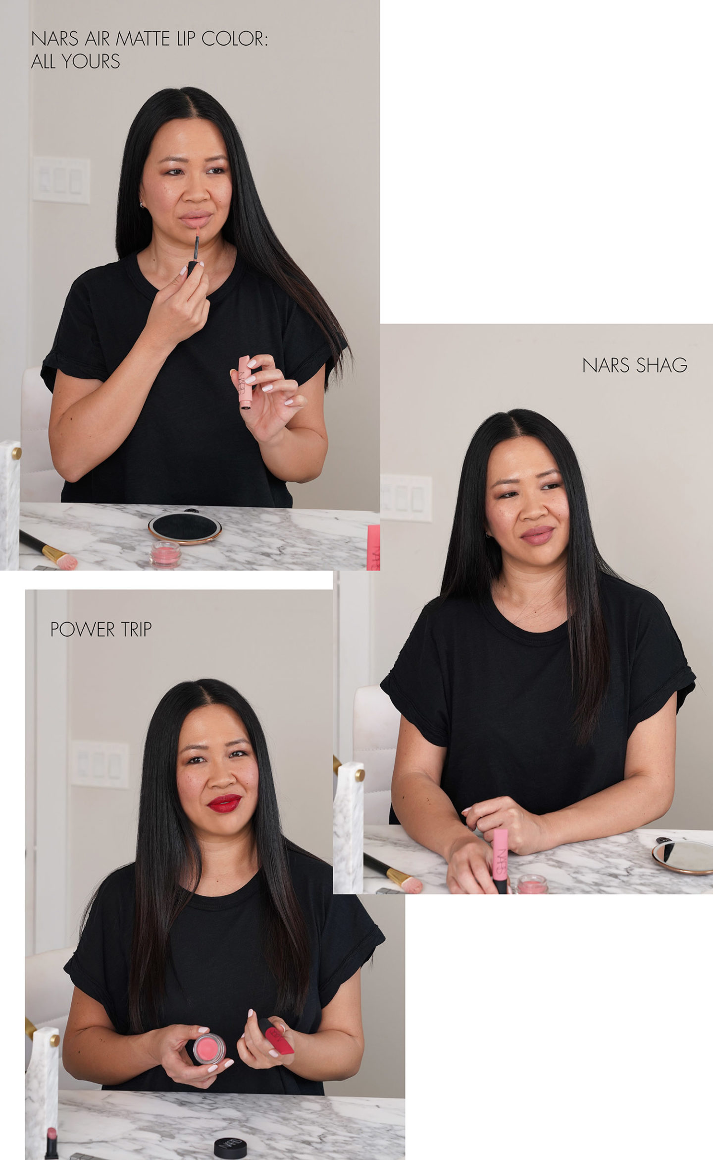 Rouge à lèvres NARS Air Matte All Yours, Shag and Power Trip
