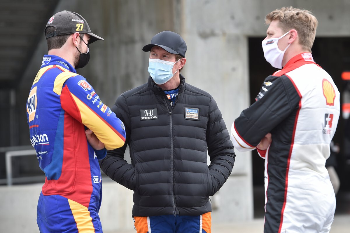 Alexander Rossi, Andretti Autosport Honda, Scott Dixon, Chip Ganassi Racing Honda, Josef Newgarden, Équipe Penske Chevrolet