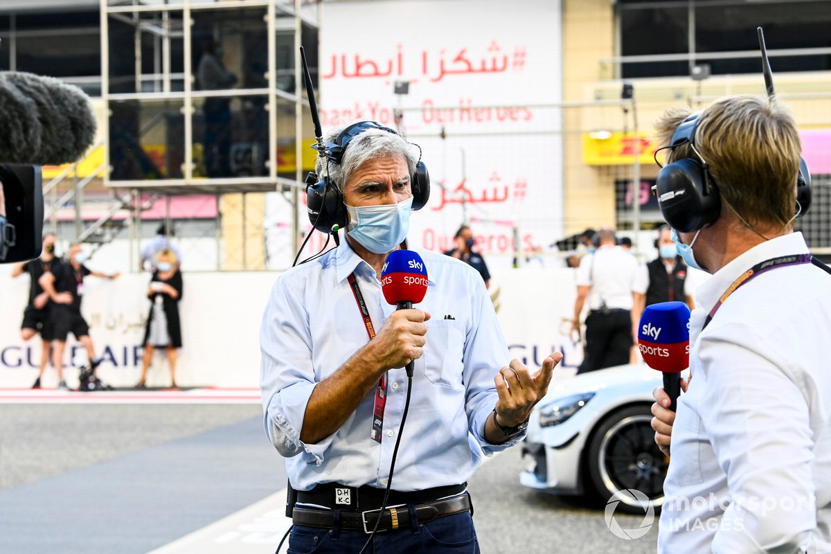 Damon Hill, Sky TV et Simon Lazenby, Sky TV