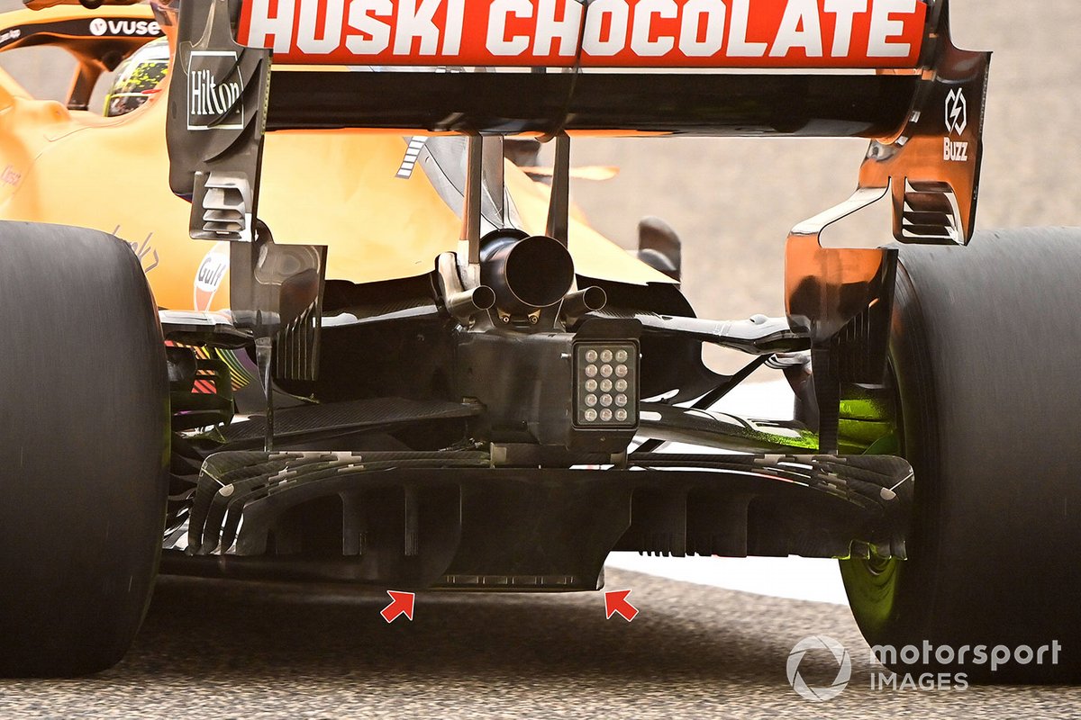 Détail du diffuseur McLaren MCL35M