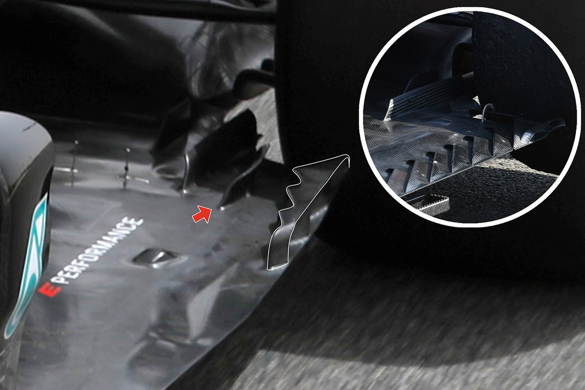 Détail du plancher de la Mercedes W12