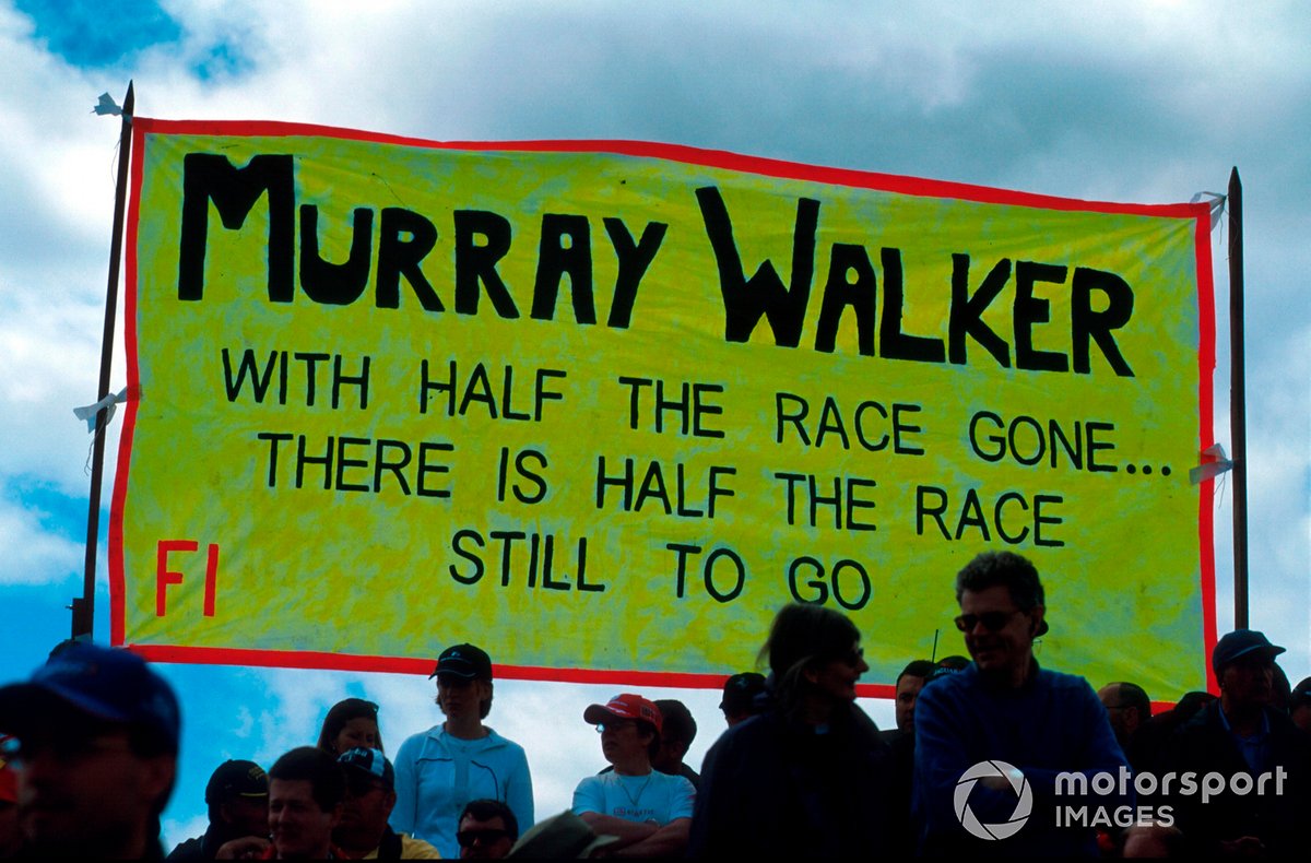Les bannières Murray Walker étaient nombreuses