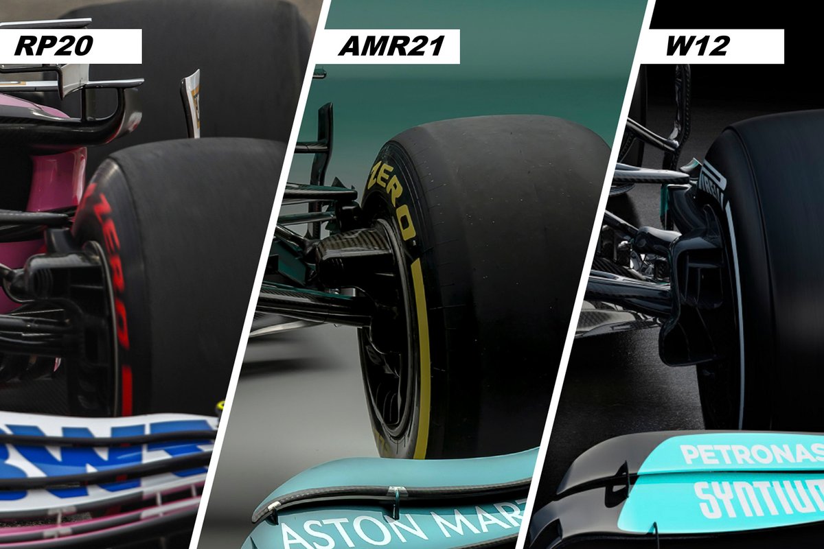 Racing RP20, Aston Martin Racing AMR21, Mercedes AMG F1 W12, conduit de frein avant