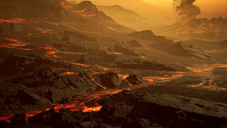 La surface de l'exoplanète nouvellement découverte appelée Gliese 486 b.  Pic: Renderarea / Reuters
