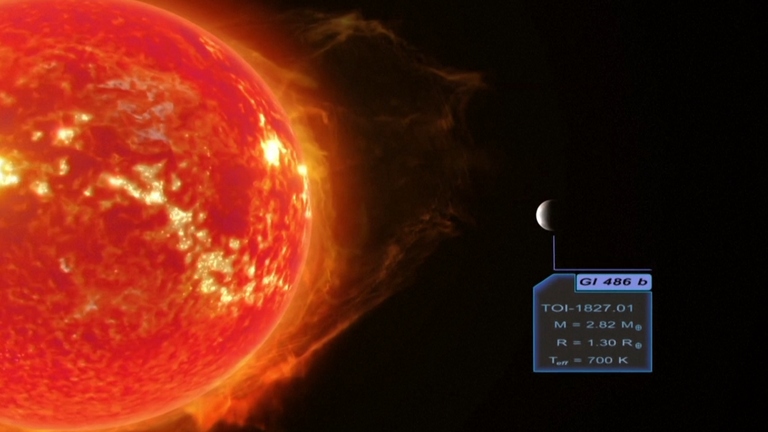 Gliese 486 b est trempé de rayonnement par son étoile locale.  Pic: Renderarea / Reuters
