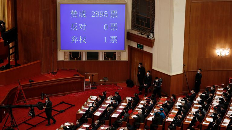 Séance de clôture de l'Assemblée populaire nationale (APN) à Pékin