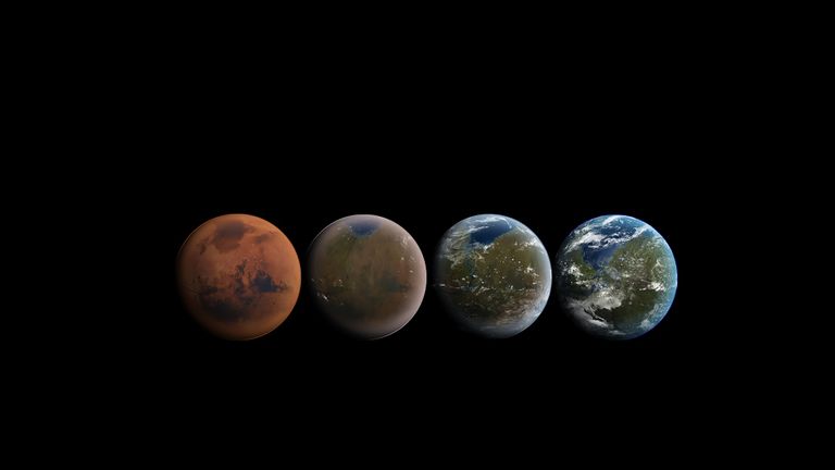 Images de SpaceX de la terraformation de Mars.  Pic: SpaceX