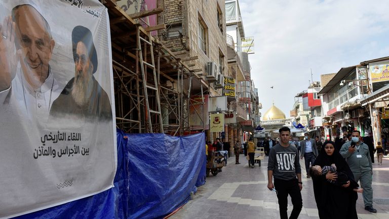 Le pontife visitera la ville sainte de Najaf dans le sud du pays