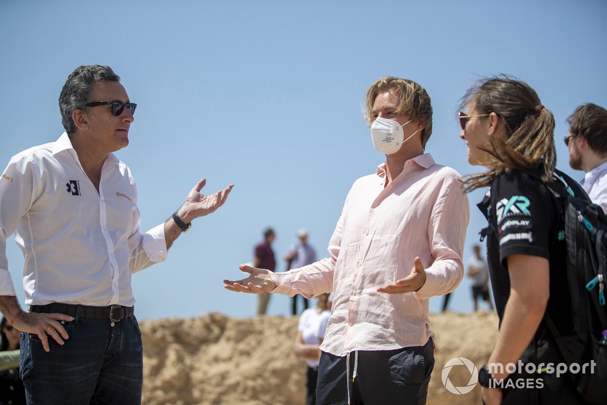 Alejandro Agag, PDG, Extreme E, Nico Rosberg, fondateur et PDG, Rosberg X Racing, et Molly Taylor, Rosberg X Racing