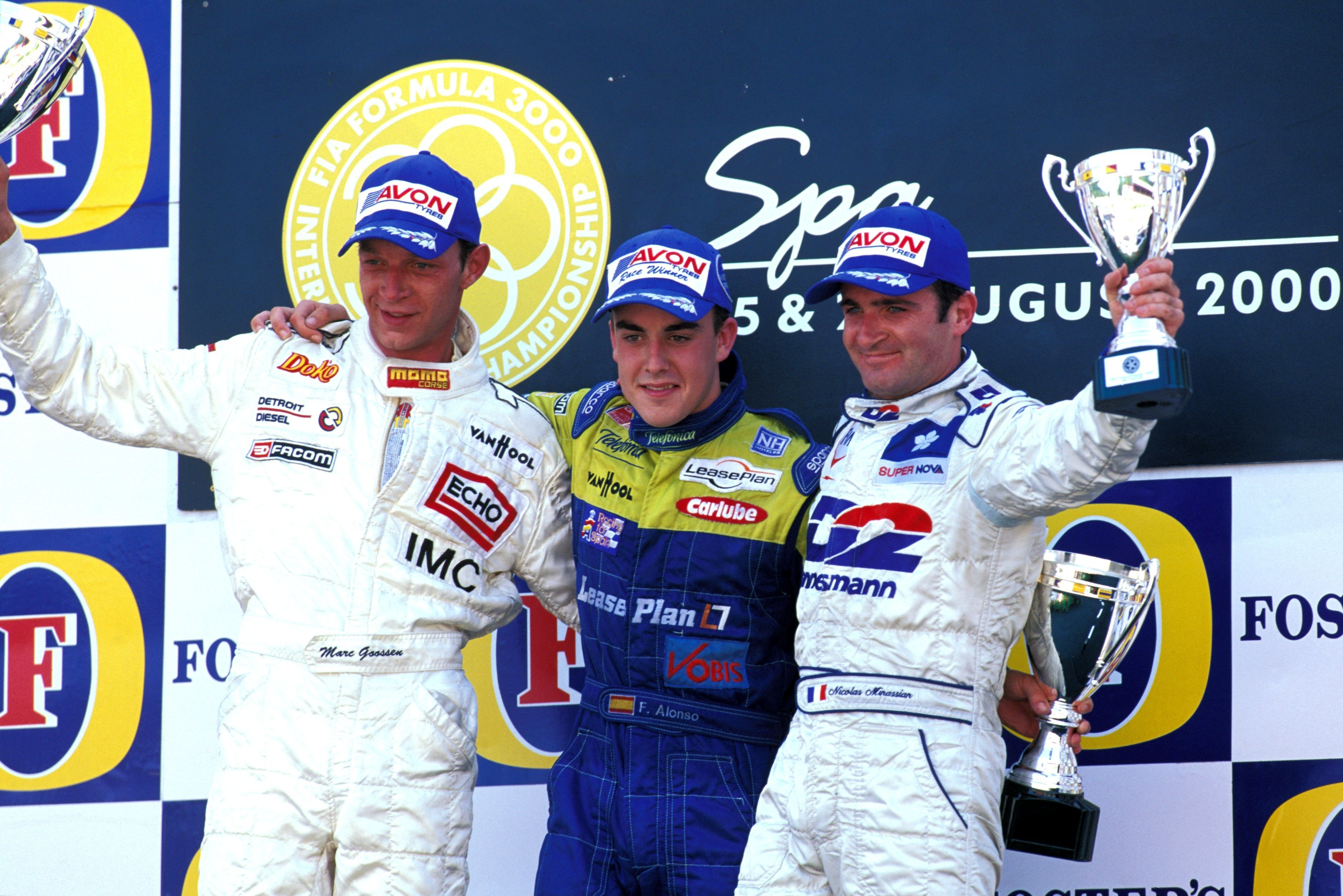 Goossens, Alonso, Minassian Spa F3000 2000