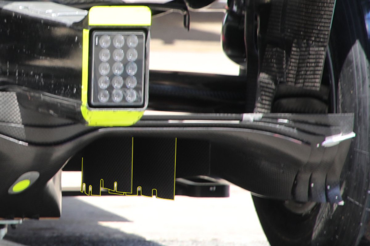 Détail du diffuseur Aston Martin AMR21