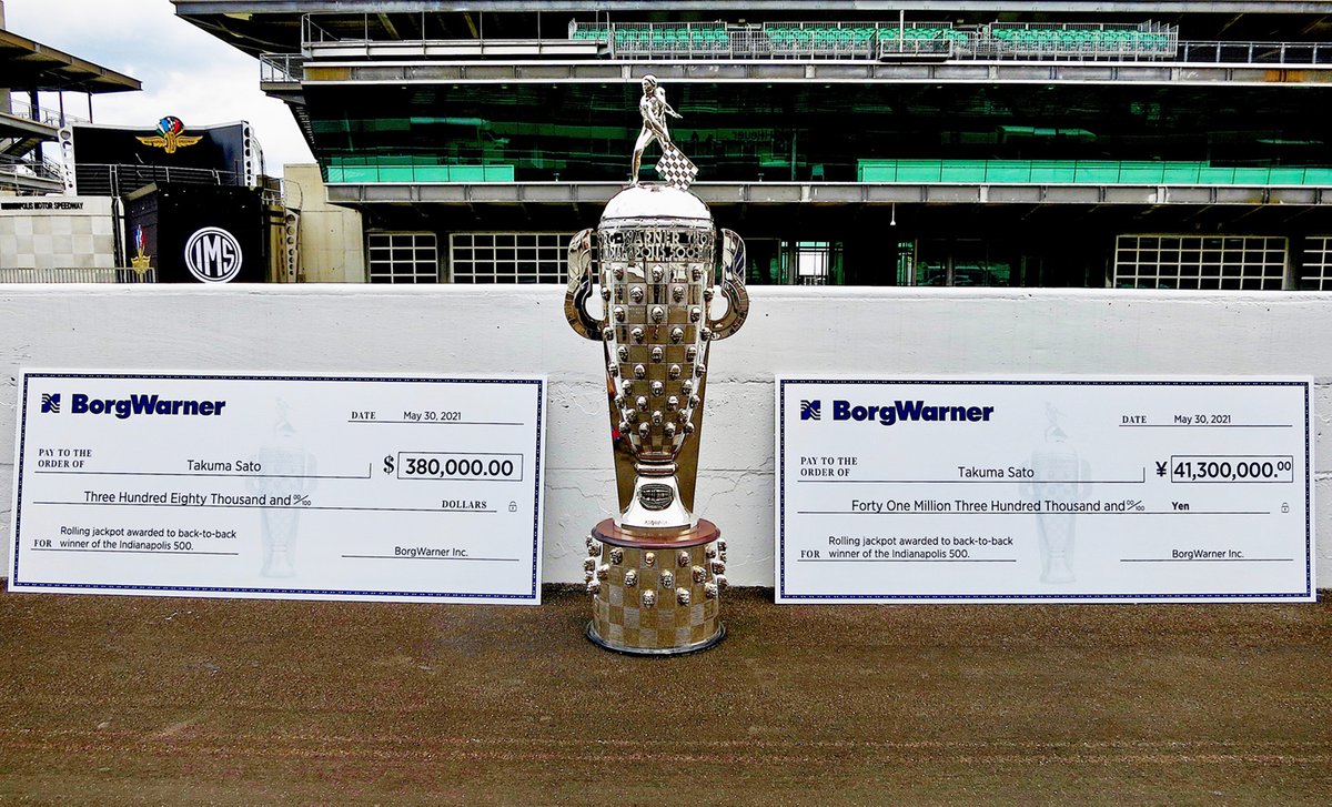 Chèques bonus BorgWarner pour Takuma Sato, Rahal Letterman Lanigan Racing Honda