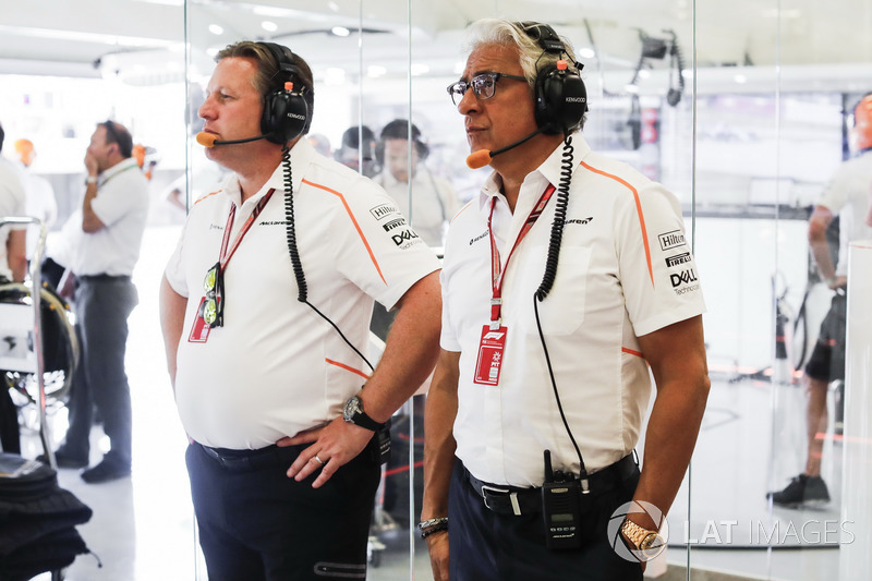 Zak Brown, PDG de McLaren Racing avec Michael Latifi, investisseur, McLaren