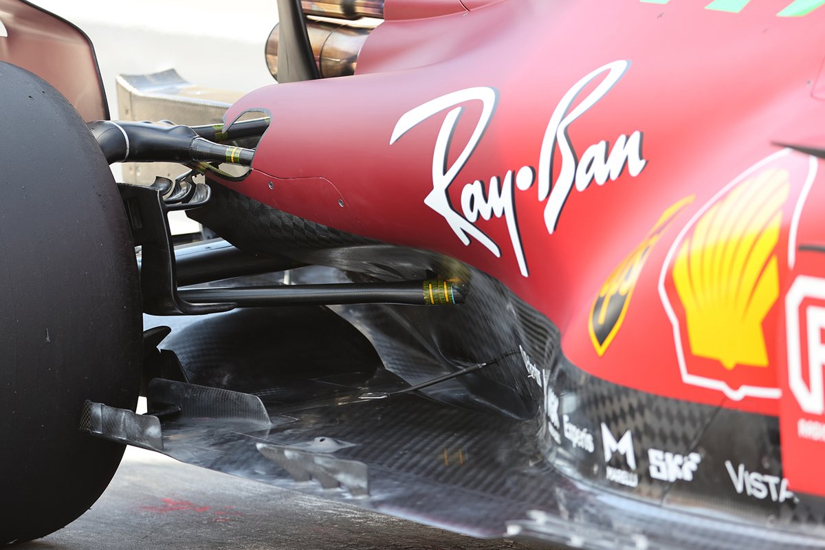 Détail de la suspension de la Ferrari SF21