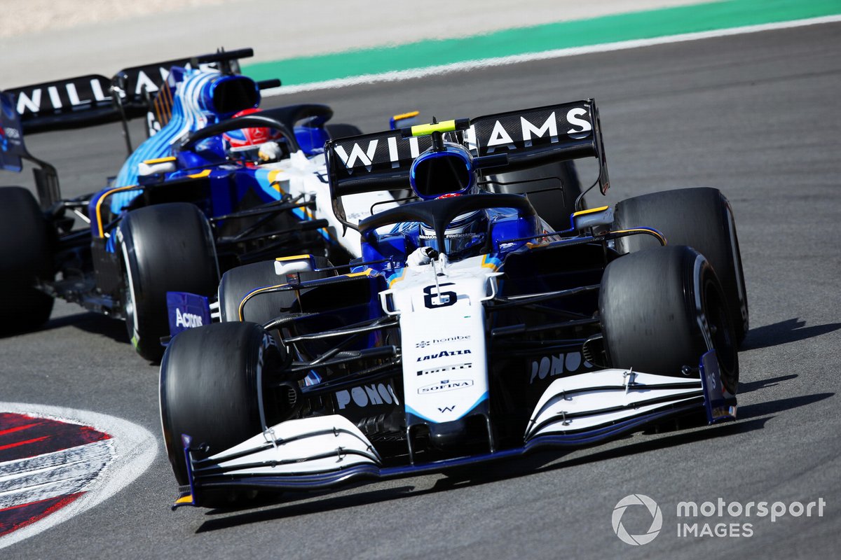 Nicholas Latifi, Williams FW43B, George Russell, Williams FW43B