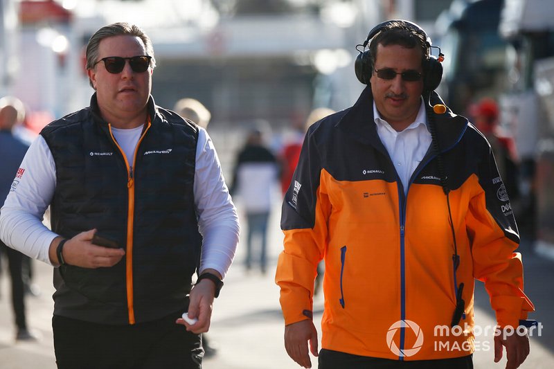 Zak Brown, PDG de McLaren Racing et Sheikh Mohammed bin Essa Al Khalifa, PDG du Bahrain Economic Development Board et actionnaire de McLaren
