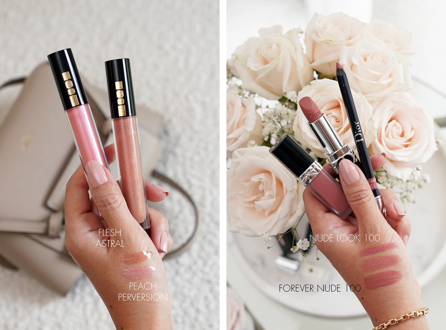 Gloss Pat McGrath LUST et rouge à lèvres Dior Nude Look