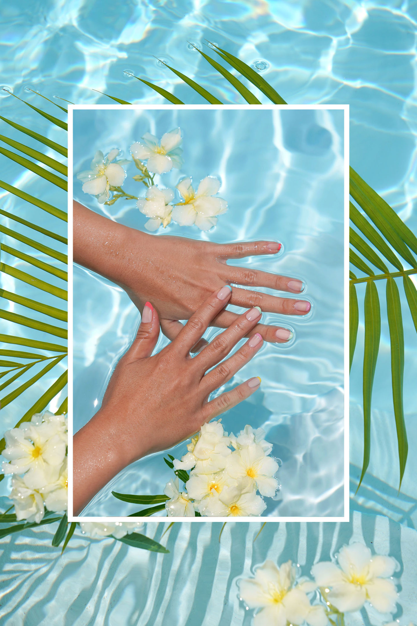 Couleurs d'ongles d'été OPI : 3 couches de bain moussant OPI, puis (pouce au petit doigt) Ne dites pas à un sol, c'est Hula-Rious, c'est une fille, Gelato sur mon esprit, je me suis mis dans un jam-balaya
