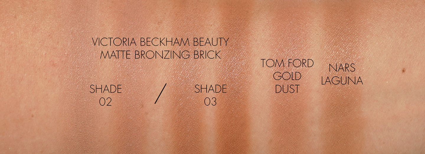 Échantillons de briques bronzantes mates Victoria Beckham 02 et 03