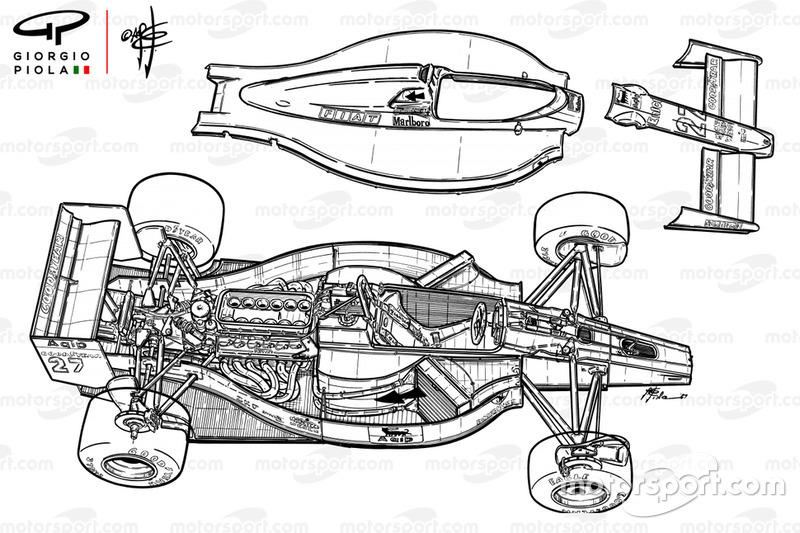 Ferrari F1-89 (640) 1989 vue éclatée
