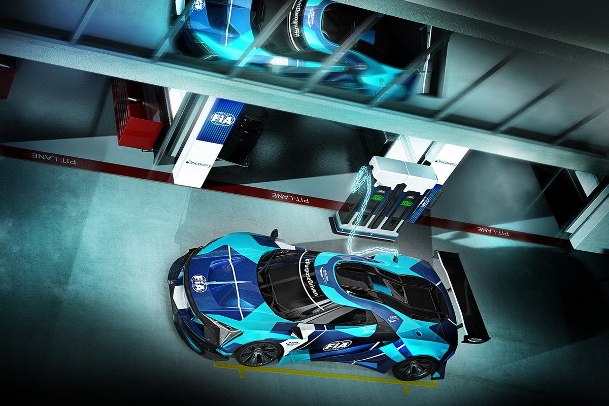 Voiture de championnat FIA GT électrique 