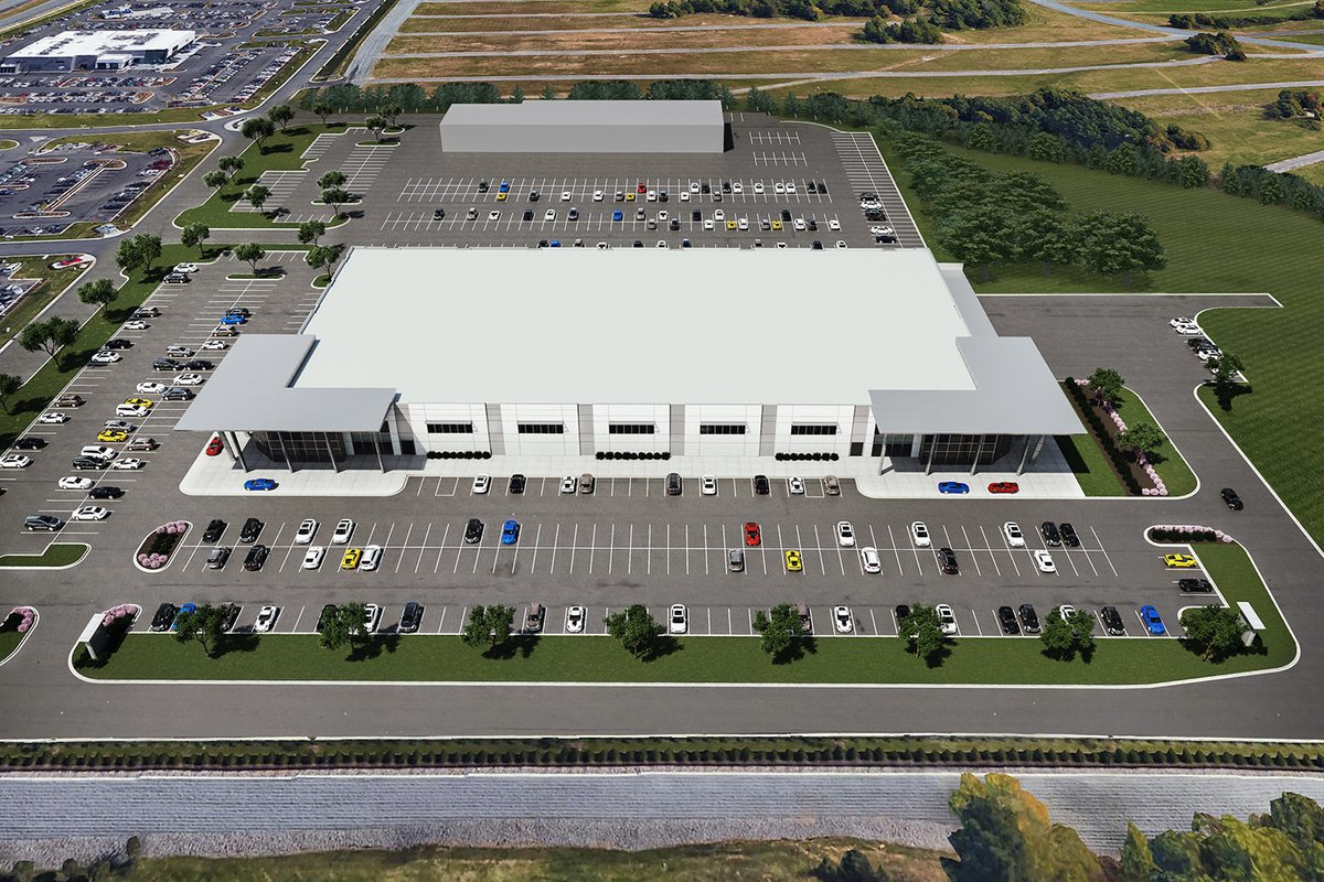Rendu du Centre Technique General Motors à Charlotte 