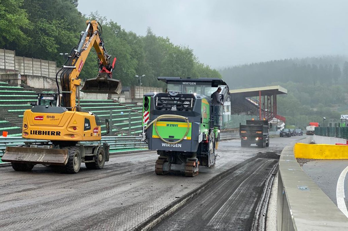 Circuit de Spa-Francorchamps après une tempête