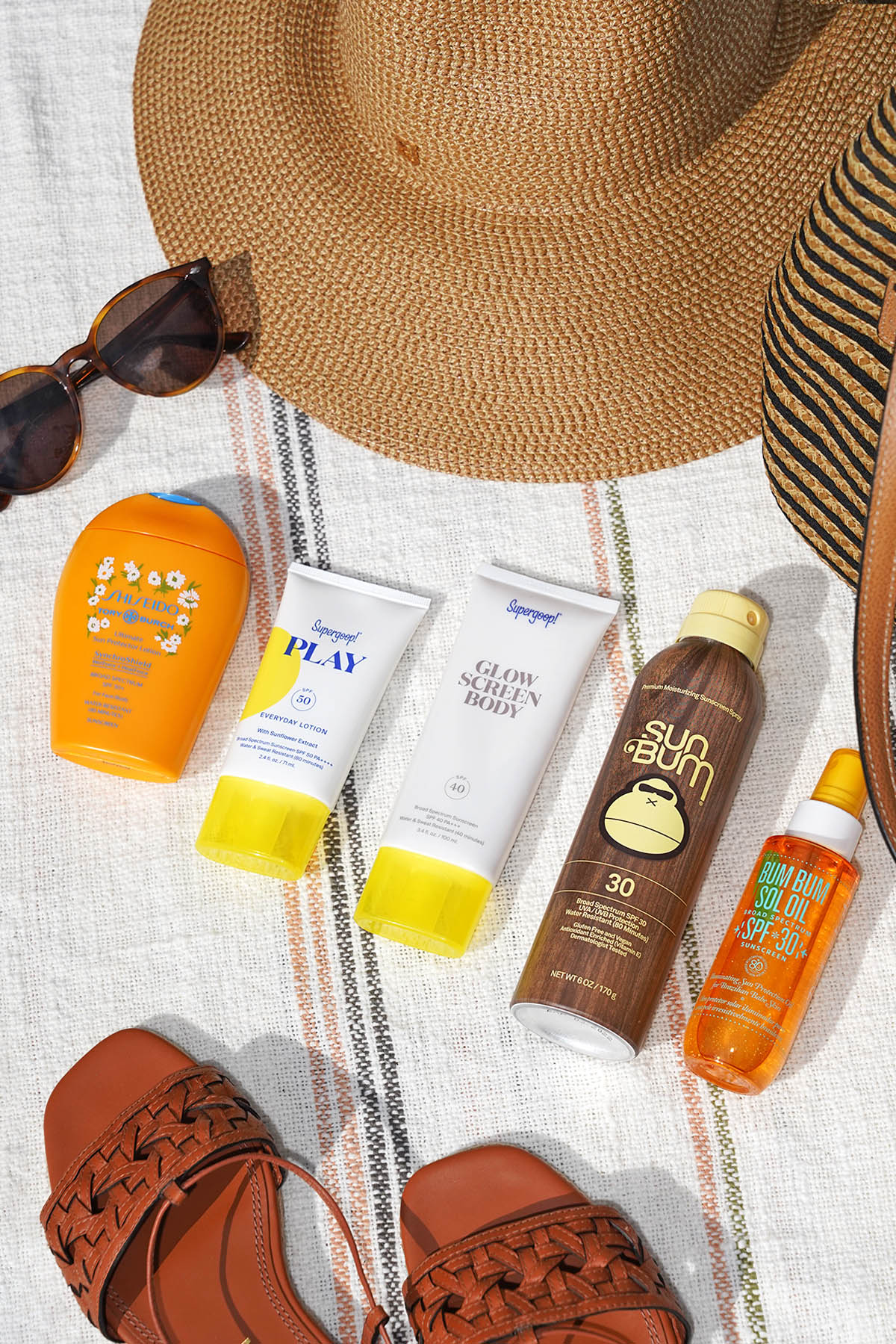 Meilleurs crèmes solaires pour le corps Shiseido, Supergoop!  Sun Bum, Sol de Janeiro