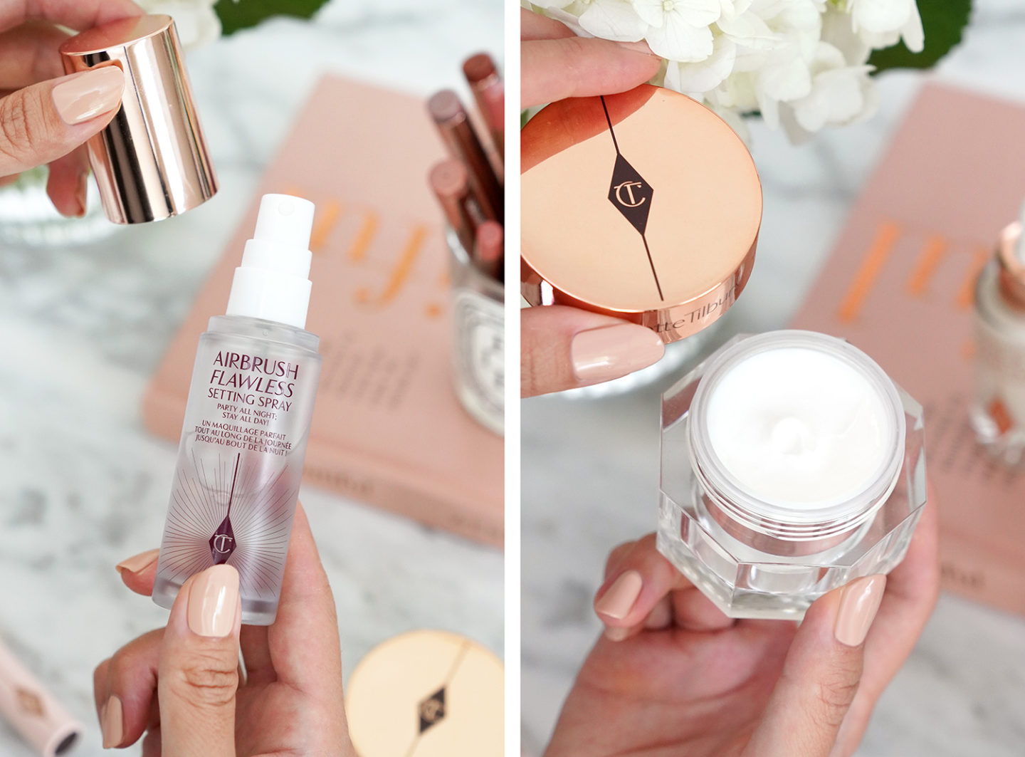 Mini spray fixateur et crème magique Charlotte Tilbury