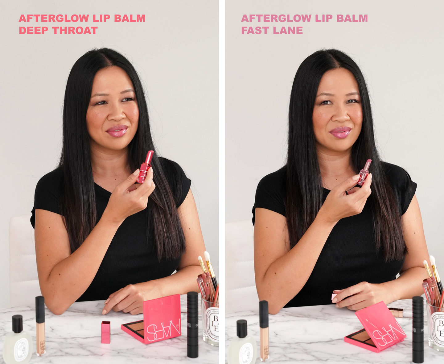 NARS Afterglow Mini Lip Balm Duo (22 $) dans Deep Throat et Fast Lane