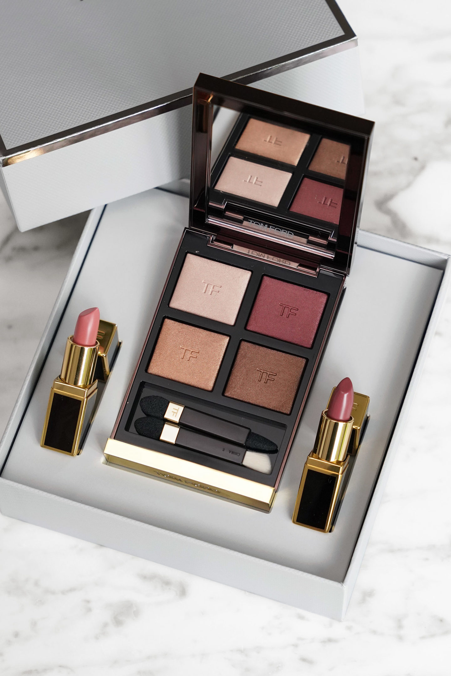Tom Ford Cognac Rose Eye Colour Quad Set + Rouge à Lèvres à Casablanca et Fascinator 