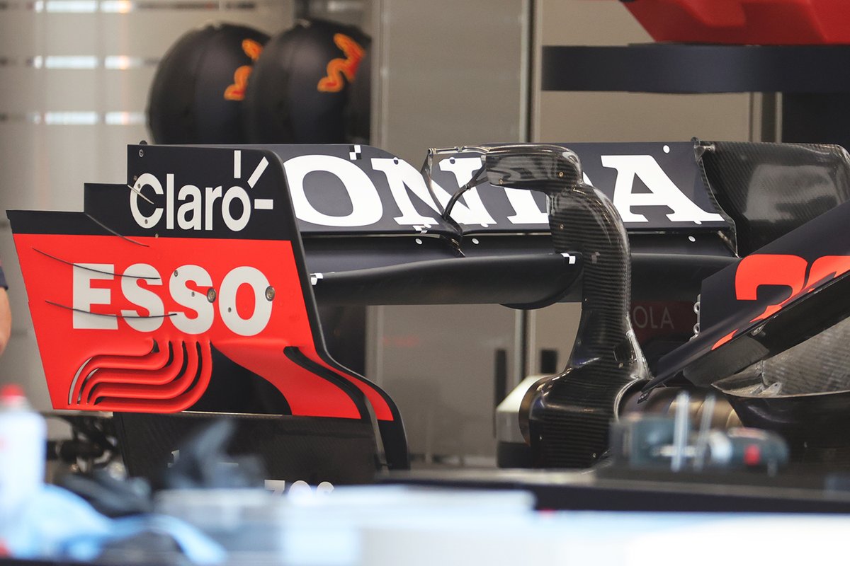 Détail de l'aileron arrière Max, Verstappen, Red Bull RB16B