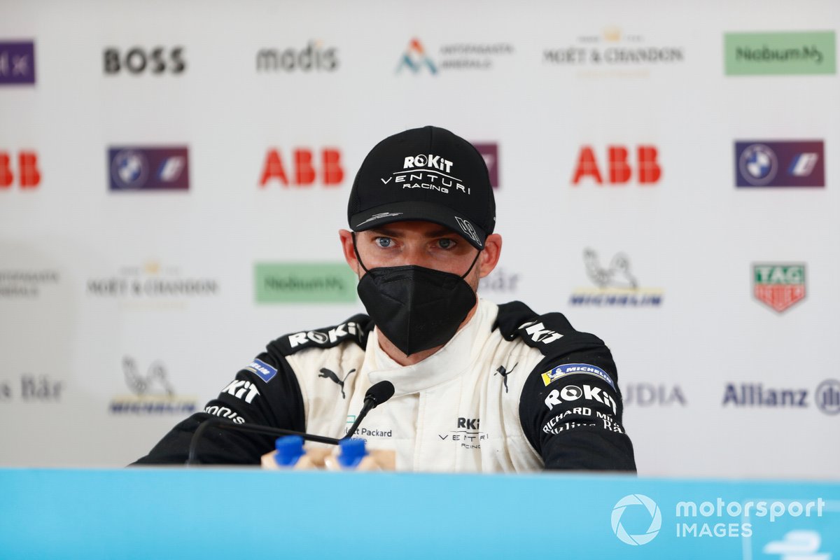 Edoardo Mortara, Venturi Racing, 2e position, en conférence de presse