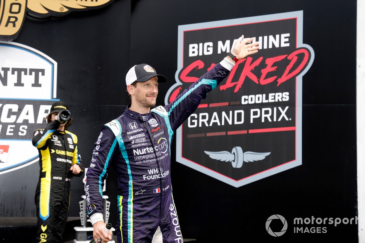Romain Grosjean, Dale Coyne Racing avec RWR Honda, 2e à IMS pour la deuxième fois de la saison rookie.