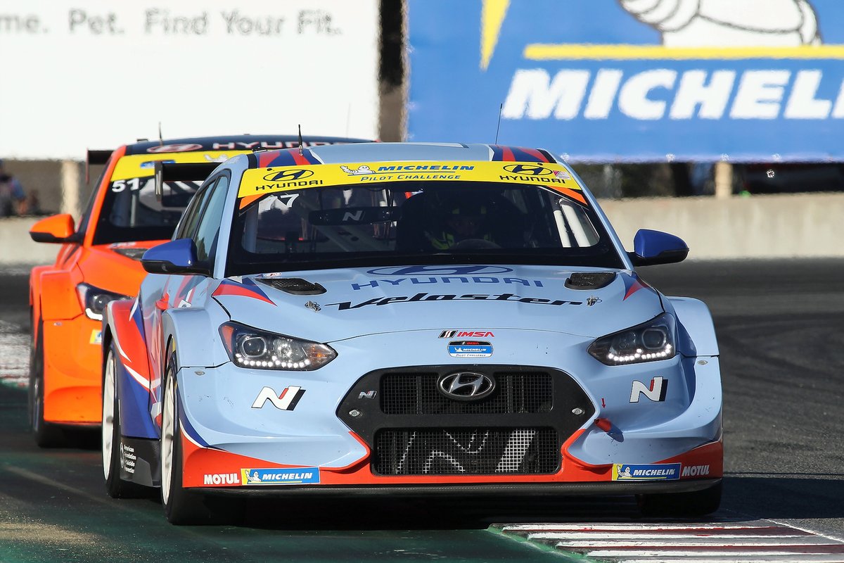 #77 : Bryan Herta Autosport avec Hyundai Veloster N TCR Curb-Agajanian, TCR : Michael Lewis, Taylor Hagler
