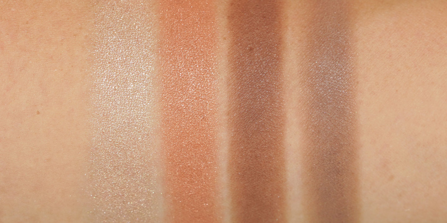Échantillons de la palette Nudegasm Face de Charlotte Tilbury
