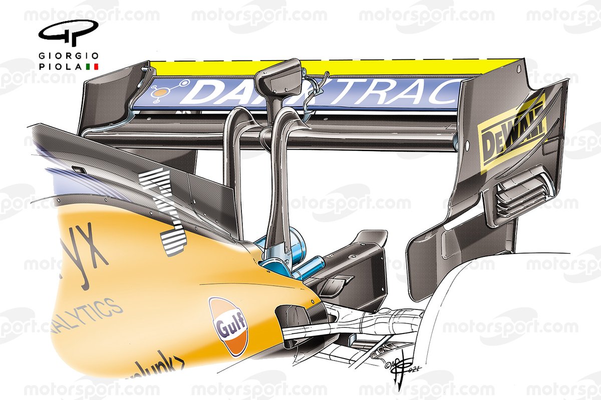 Aileron arrière McLaren MCL35M, GP d'Italie