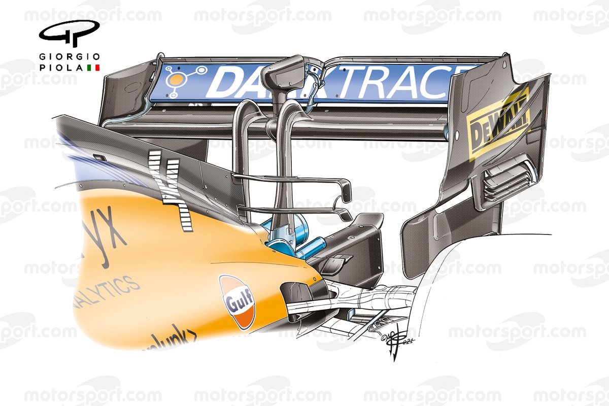 Aileron arrière McLaren MCL35M, GP de Russie