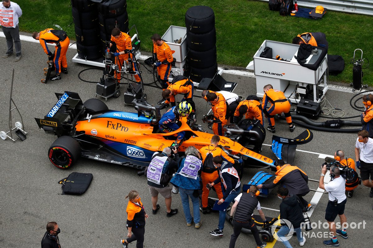 Lando Norris en pole à Sotchi le week-end dernier avec sa McLaren MCL35M