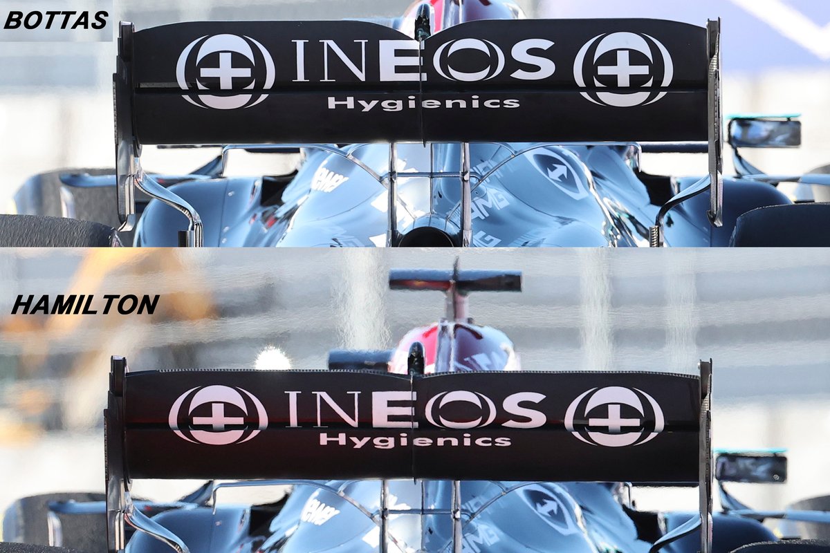 Comparatif de l'aileron arrière Mercedes AMG F1