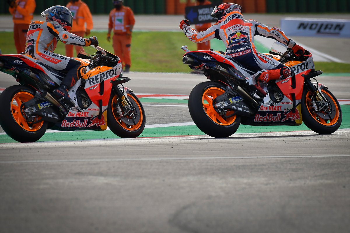 Marc Marquez, équipe Repsol Honda, Pol Espargaro, équipe Repsol Honda