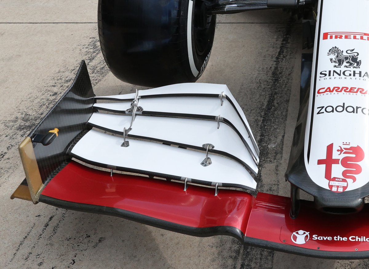 Détail de l'aile avant Alfa Romeo Racing C41
