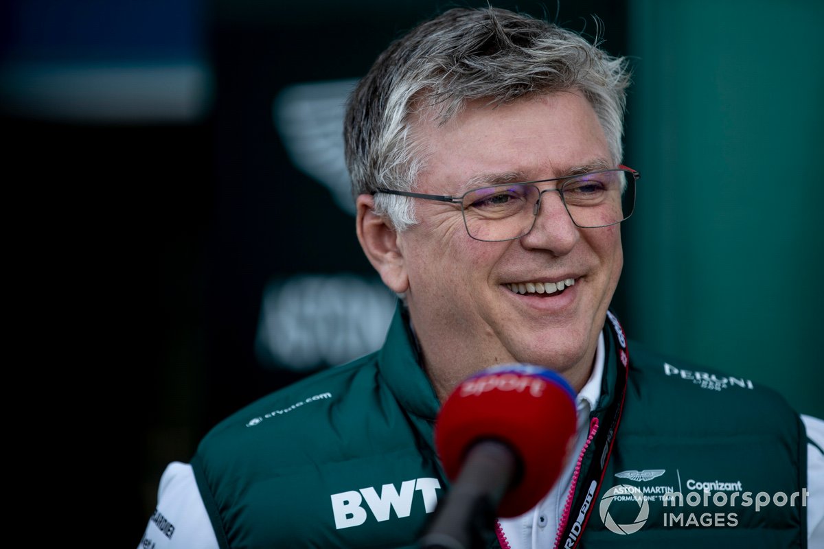 Otmar Szafnauer, Team Principal et PDG, Aston Martin F1, est interviewé